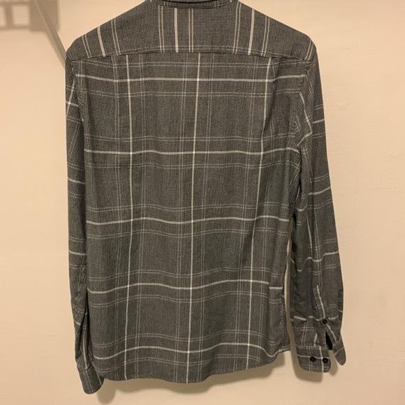 Express gray flannel shirt button up size small - Picture 2 of 3
